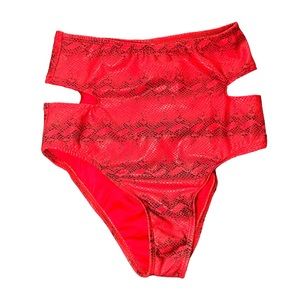 Iheartraves Snakeskin Print Bottoms with Hip Cutout Size S/M